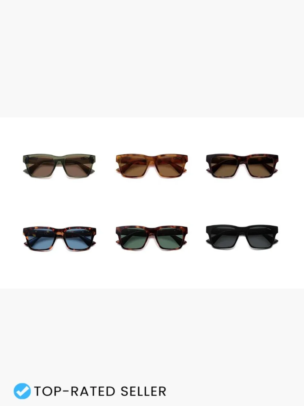 Trendy Polarized Square Sunglasses UV400 Retro 70s 80s 90s Shades Unisex